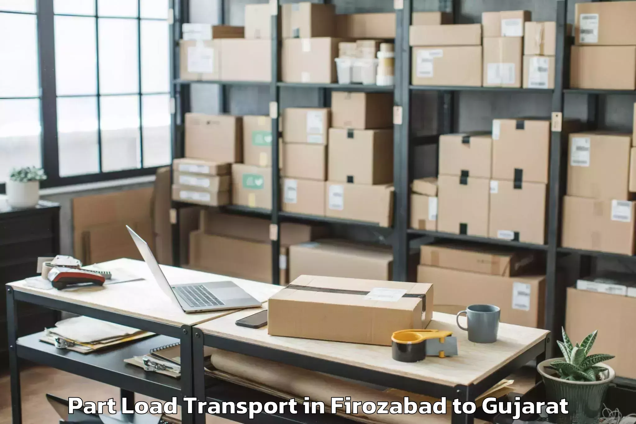 Comprehensive Firozabad to Cept University Ahmedabad Part Load Transport